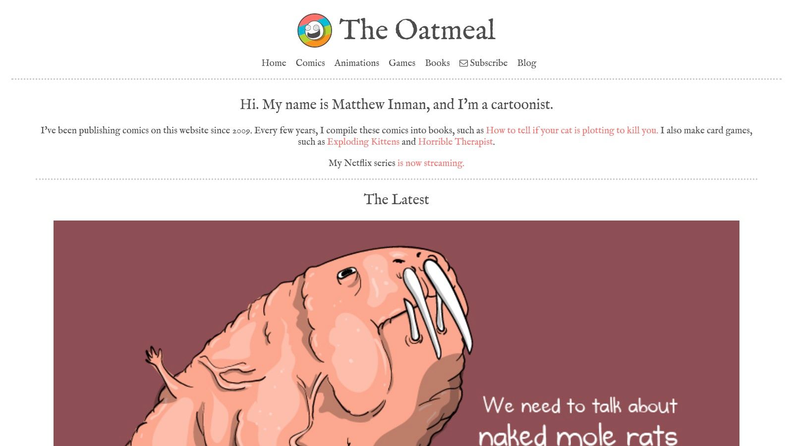 The Oatmeal comic about the mantis shrimp