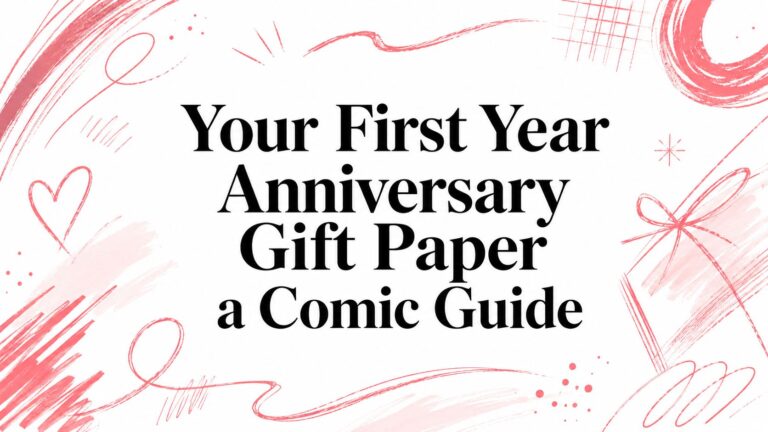 Your First Year Anniversary Gift Paper a Comic Guide