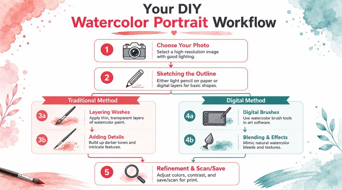 Your Workflow for Hand-Painted and Digital Portraits