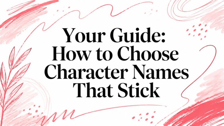 Your Guide: How to Choose Character Names That Stick