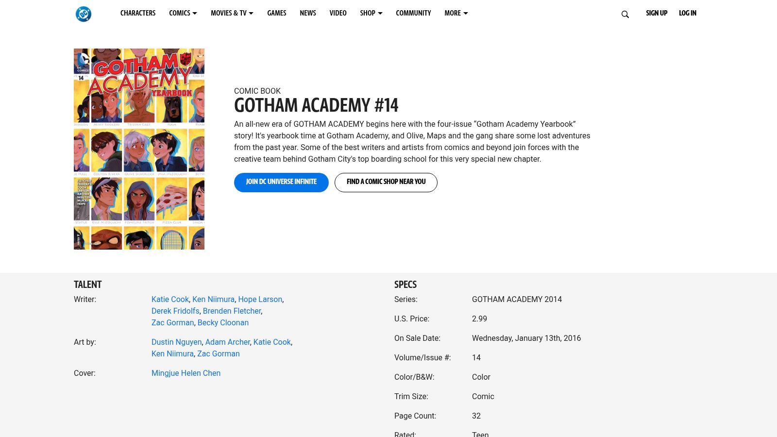 Gotham Academy, DC