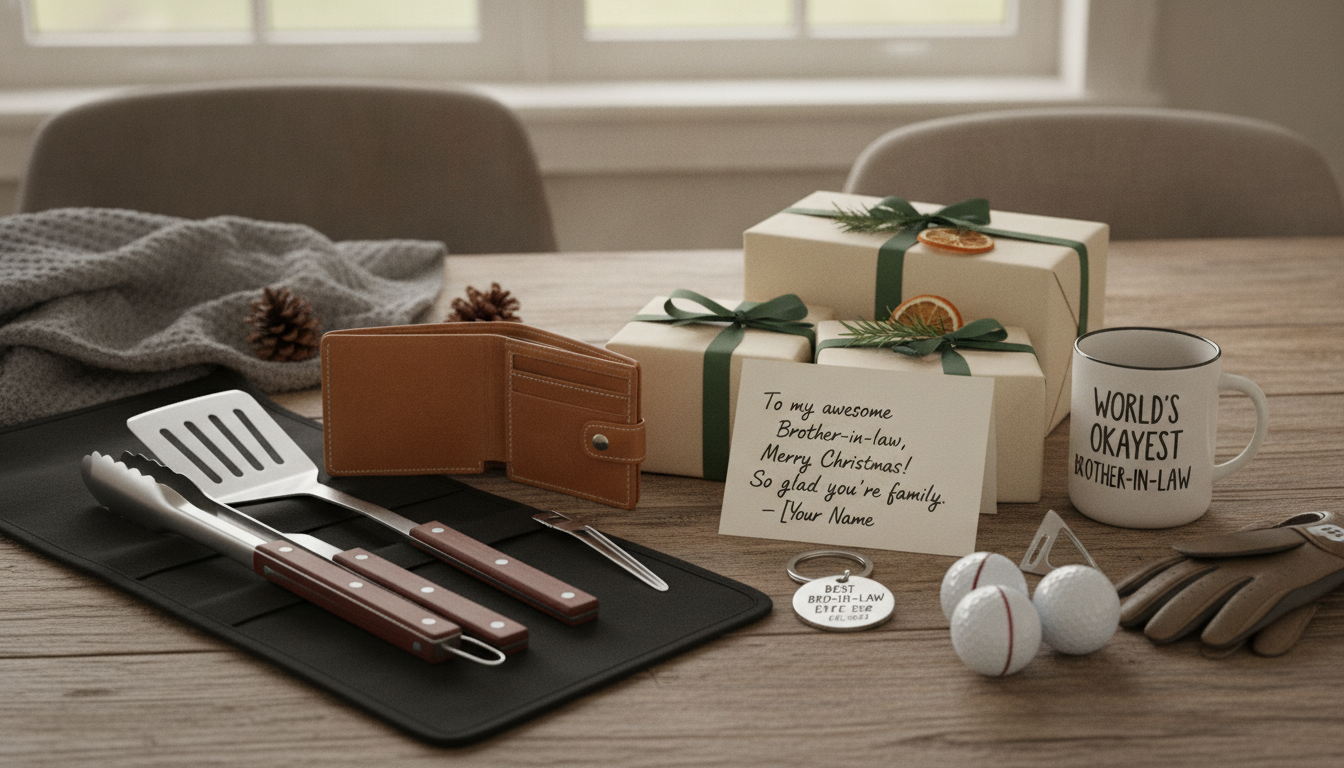 A curated spread of thoughtful gift ideas for a brother-in-law, including practical, personalized, and hobby-themed presents.