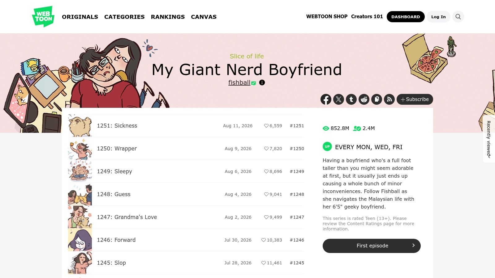 My Giant Nerd Boyfriend (Fishball)