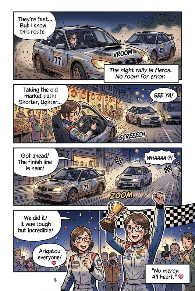 A sample interior page from a personalized comic book for wife, manga style