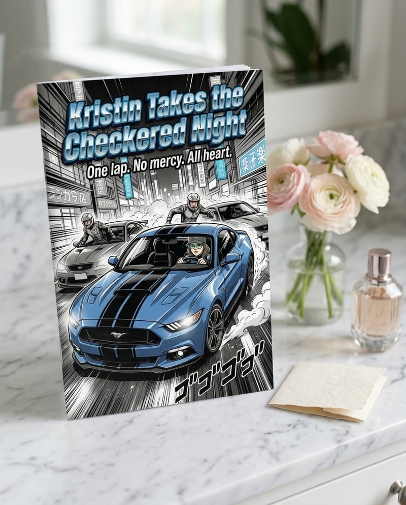 The printed personalized comic book for wife, glossy cover, ready to gift