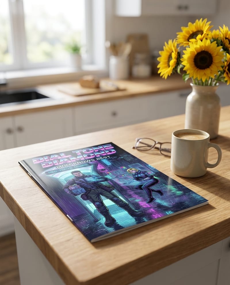 The printed personalized comic book for mom, glossy cover, ready to gift